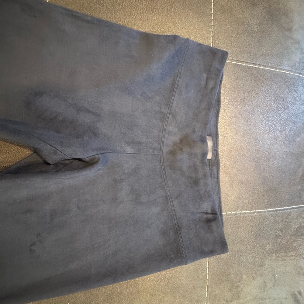Black Faux Suede Leggings - Picture 2 of 5
